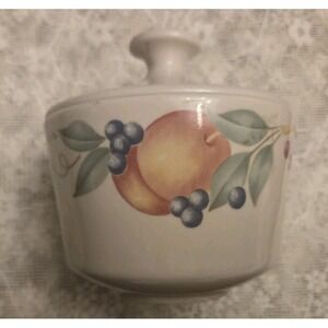 Corelle ABUNDANCE Pattern 4" Sugar Bowl w/ Knob Lid Discontinued VTG VGC
